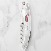 Red Elegant Peacock Corkschroef Kurkentrekker (Voorkant)