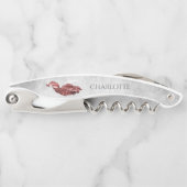 Red Elegant Peacock Corkschroef Kurkentrekker (Voorkant)