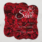 Red Elegant Save The Date Kaart (Voorkant / Achterkant)