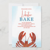 Red Elegant Seafood Bake Custom Kaart (Voorkant)
