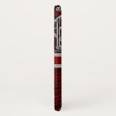 Red Elegant Silver Monogram Case-Mate iPhone Case (Achterkant/links)