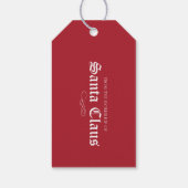 Red Elegant Special Delivery van Santa Claus Cadeaulabel (Achterkant)