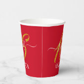 Red Elegant Sweet 16 Zestien Cup Papieren Bekers (Rechts)