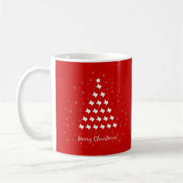 Red Elegant Texas kerstboom Koffiemok