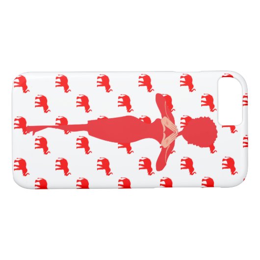 Red Elephant iPhone case (Achterkant (Horizontaal))