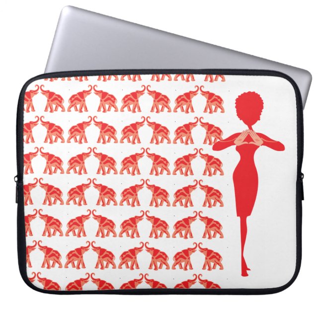 Red Elephant Laptop Sleeve (Voorkant)