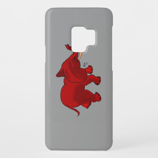 Red Elephant-ontwerp Case-Mate Samsung Galaxy Hoesje (Achterkant)