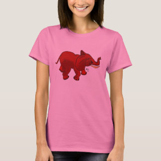 Red Elephant op Damas Shirt