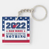 Red Elephant RED WAVE 2022 Midterm Elections US Sleutelhanger (Achterkant)