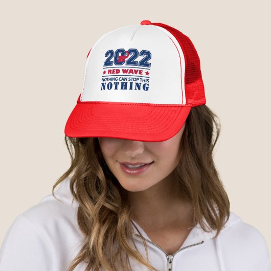 Red Elephant RED WAVE 2022 Midterm Elections USA Trucker Pet (In situ)