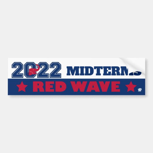 Red Elephant Red Wave 2022 Midterms Bumpersticker (Voorkant)