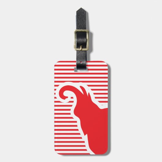 Red Elephant Travel Bag Label Sjabloon Bagagelabel (Voorkant verticaal)