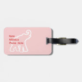 Red Elephant Travel Bag Label Sjabloon Bagagelabel (Achterkant horizontaal)