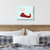 Red Elf Slipper met snoeprietjes Canvas Afdruk (Insitu (Slaapkamer))