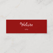 Red Elf Slipper met snoeprietjes Mini Visitekaartje (Achterkant)