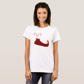 Red Elf Slipper met snoeprietjes T-shirt (Voorkant volledig)
