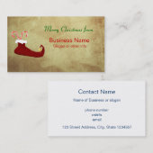 Red Elf Slipper met snoeprietjes Visitekaartje (Voorkant / Achterkant)