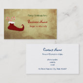 Red Elf Slipper met snoeprietjes Visitekaartje (Voorkant / Achterkant)