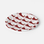 Red Elf Slippers met snoeprietjes Papieren Bordje (Gekanteld)