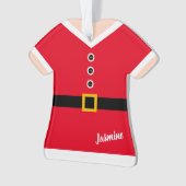 Red Elf Suit Persoonlijke Kerstmis Ornament (voorkant)