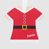 Red Elf Suit Persoonlijke Kerstmis Ornament (voorkant)