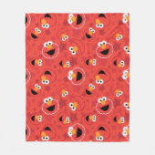 Red Elmo Faces Pattern Fleece Deken (Voorkant)