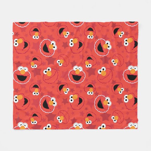 Red Elmo Faces Pattern Fleece Deken (Voorkant (Horizontaal))