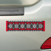 Red Embroidery Bumpersticker (Op auto)
