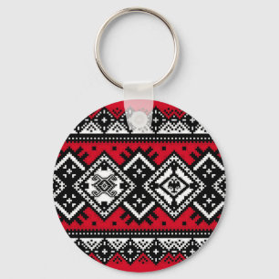 Red Embroidery Sleutelhanger