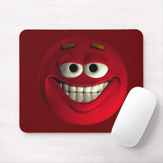 Red Emoticon Laughing Muismat (Met muis)