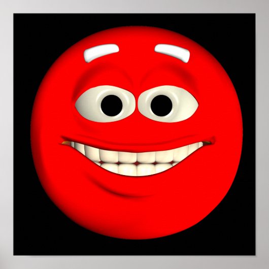 Red Emoticon Poster (Voorkant)