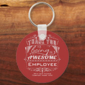 Red Employee Appreciation Bedankt Sleutelhanger (Voorkant)