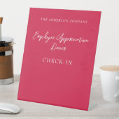 Red Employee Appreciation Event Reclamebord Met Voetstuk (Insitu)