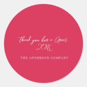 Red Employee Appreciation Event Ronde Sticker (Voorkant)