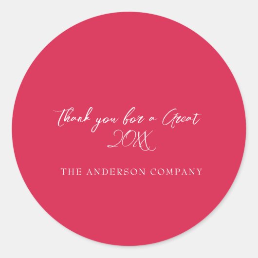 Red Employee Appreciation Event Ronde Sticker (Voorkant)