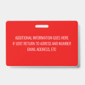 Red Employee Badge (Achterkant)
