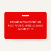 Red Employee Badge (Achterkant)