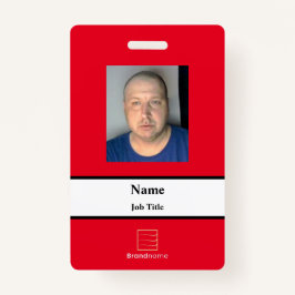 Red Employee ID Badge