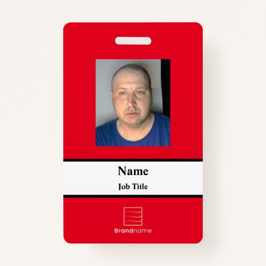 Red Employee ID Badge (Voorkant)