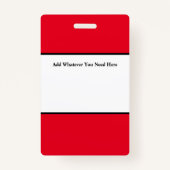 Red Employee ID Badge (Achterkant)