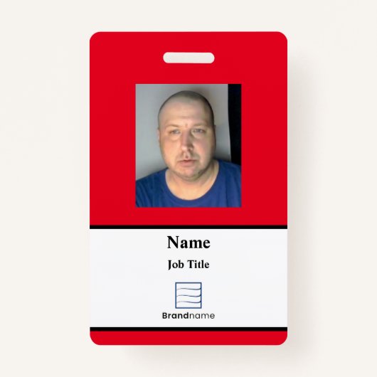 Red Employee ID Badge (Voorkant)