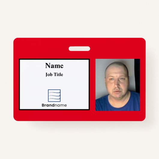 Red Employee ID Badge (Voorkant)