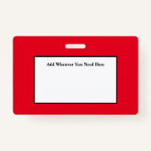 Red Employee ID Badge (Achterkant)