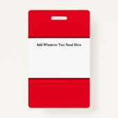 Red Employee ID Badge (Achterkant)