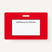 Red Employee ID Badge (Achterkant)