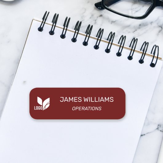 Red Employee Logo Naamplaatje