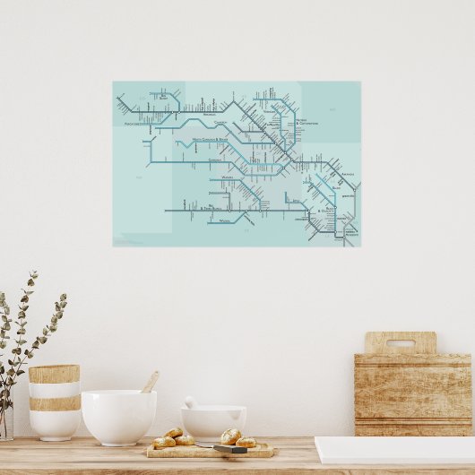 Red en Arkansas Rivers 30 x 20 inch Poster (Keuken)