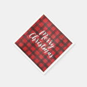Red en Black Buffalo Check Kerstmis Napkins Servet (Hoek)