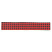 Red en Black Buffalo Pset Holiday gingham Lo Lange Tafelloper (Horizontaal)