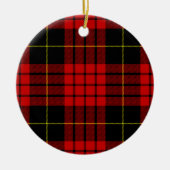 Red en Black Clan MacQueen Tartan Keramisch Ornament (Voorkant)